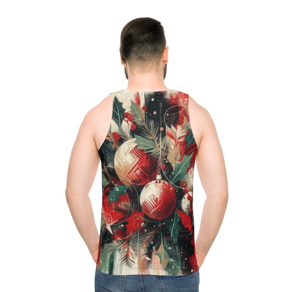 Unisex tank top with Christmas decorations design