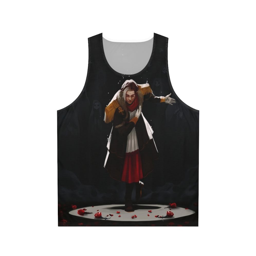 FFXIV Shadowbringers Unisex Tank Top with Rose Floral Design