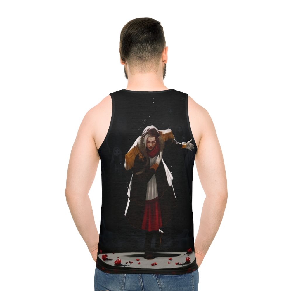 FFXIV Shadowbringers Unisex Tank Top with Rose Floral Design