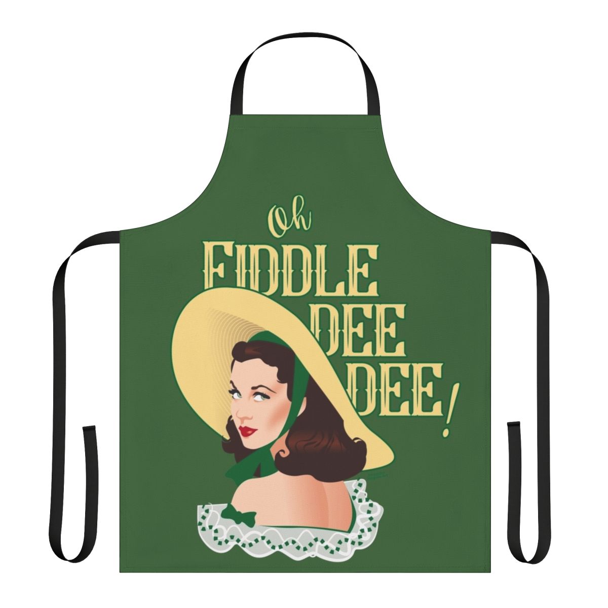 Fiddle Dee Dee inspired artistic apron featuring the art of Alejandro Mogollo