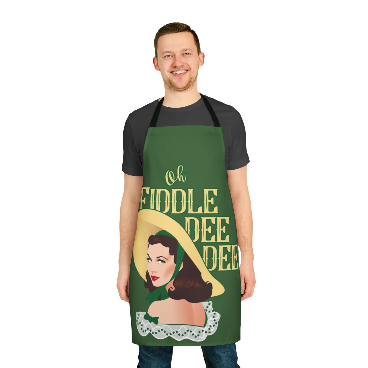 Fiddle Dee Dee inspired artistic apron featuring the art of Alejandro Mogollo