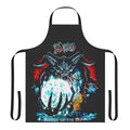 Fiendish metal-themed apron with demonic and occult imagery