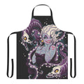 Stylish apron featuring a bold octopus and skull design, perfect for embracing your inner villain or sea witch.