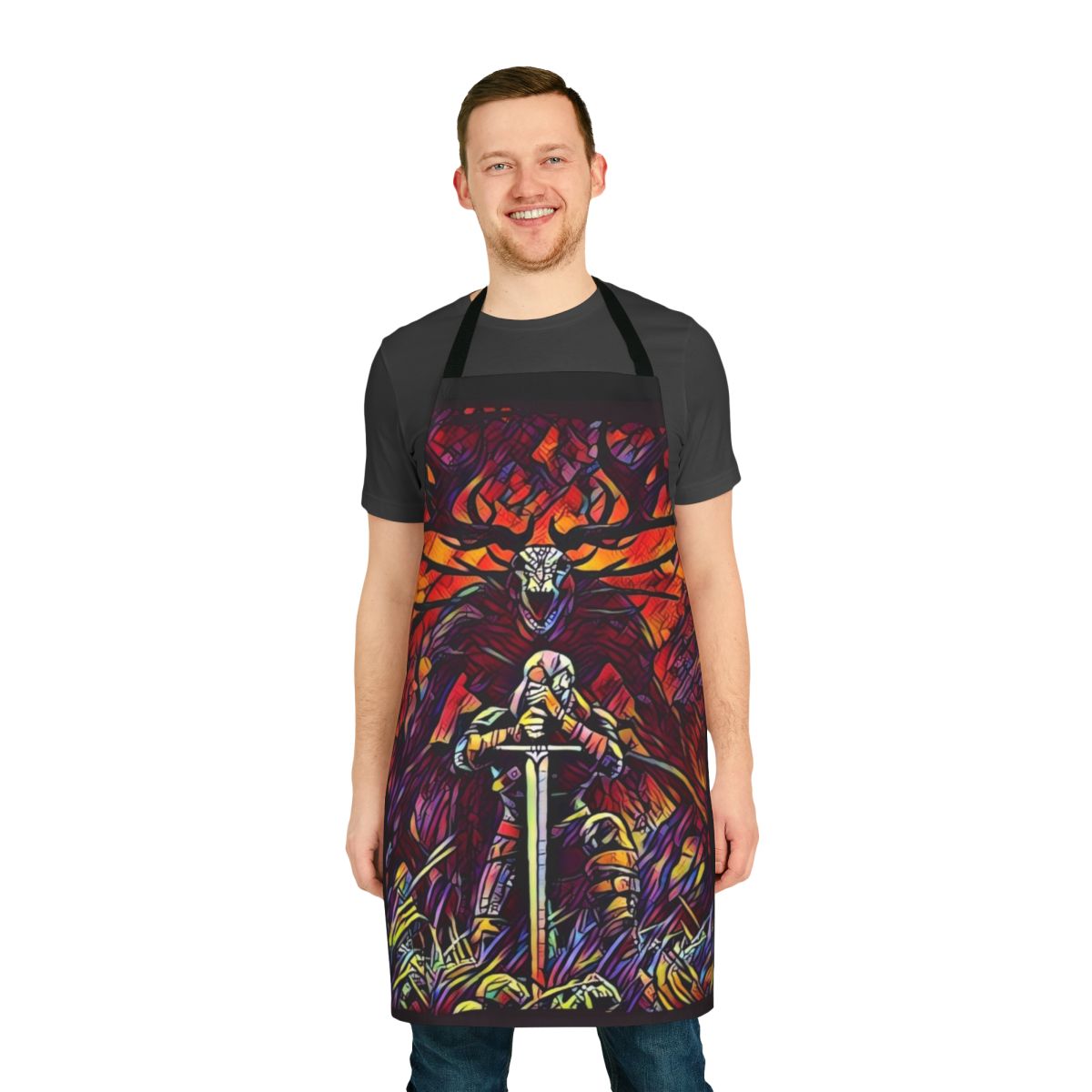 Fierce and Fearless Fantasy Apron with Witcher-inspired Designs