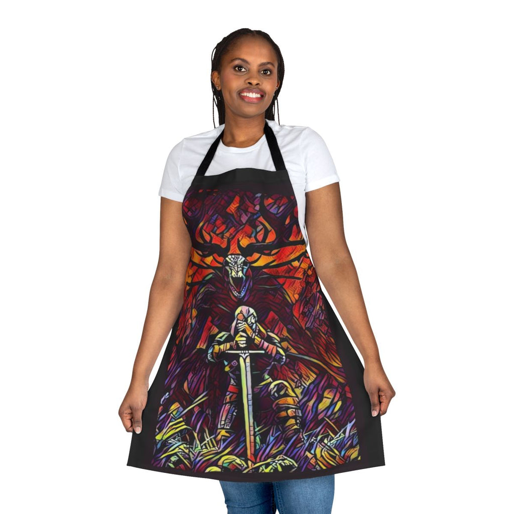 Fierce and Fearless Fantasy Apron with Witcher-inspired Designs