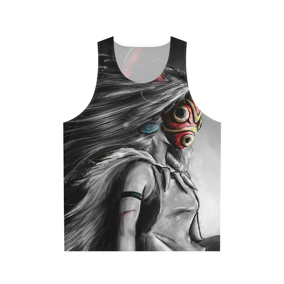 Fierce princess wolf design on unisex tank top