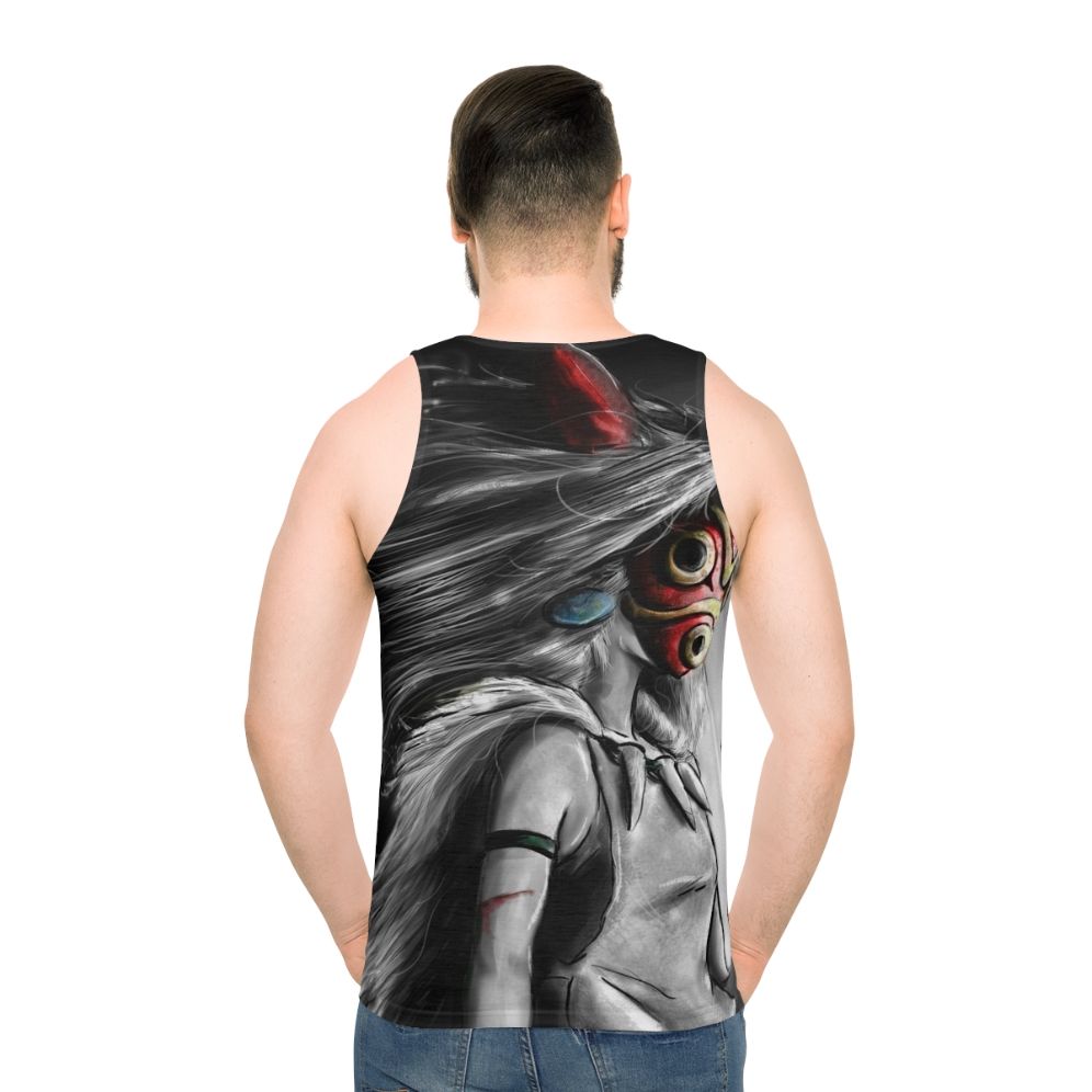 Fierce princess wolf design on unisex tank top