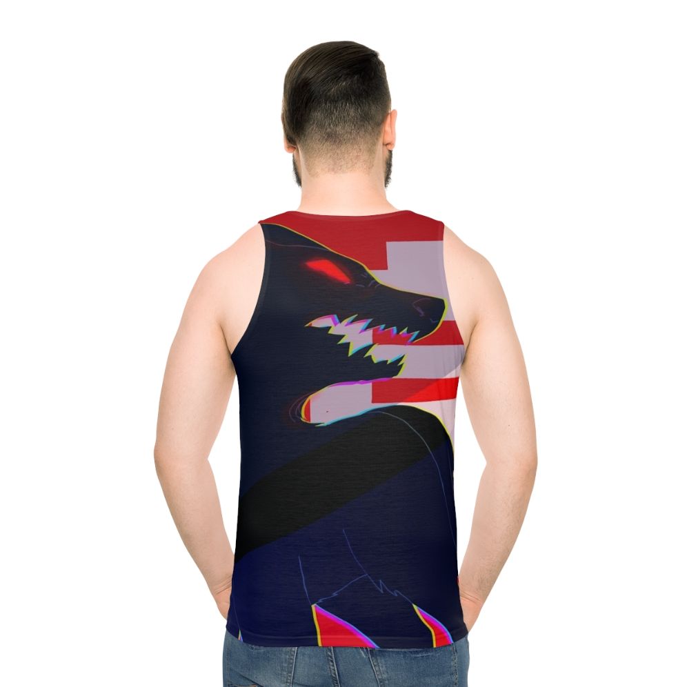 Fierce Wolf Unisex Tank Top with Animal Print Design