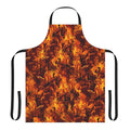 Apron featuring a bold, fiery flames pattern design