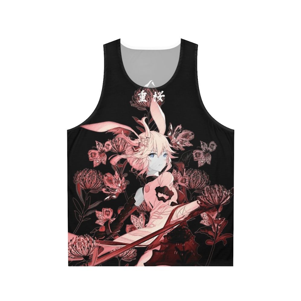 Fiery Higanbana Samurai Unisex Tank Top