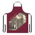 "U2 inspired cooking apron featuring a fiery design reminiscent of the band's performance at Slane Castle"