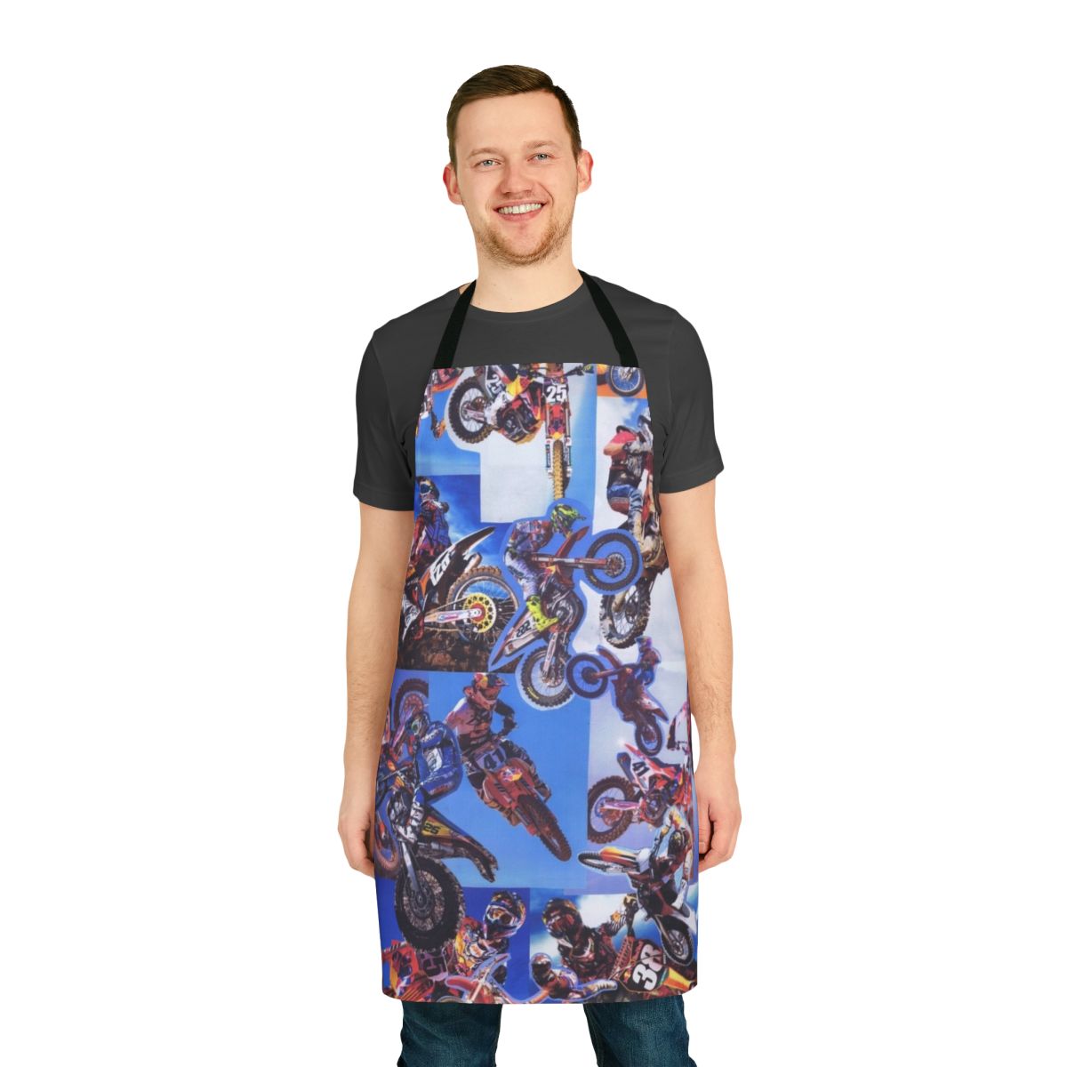 Fight Club-Inspired Motorcycle Apron with Tyler Durden and Brad Pitt Motif