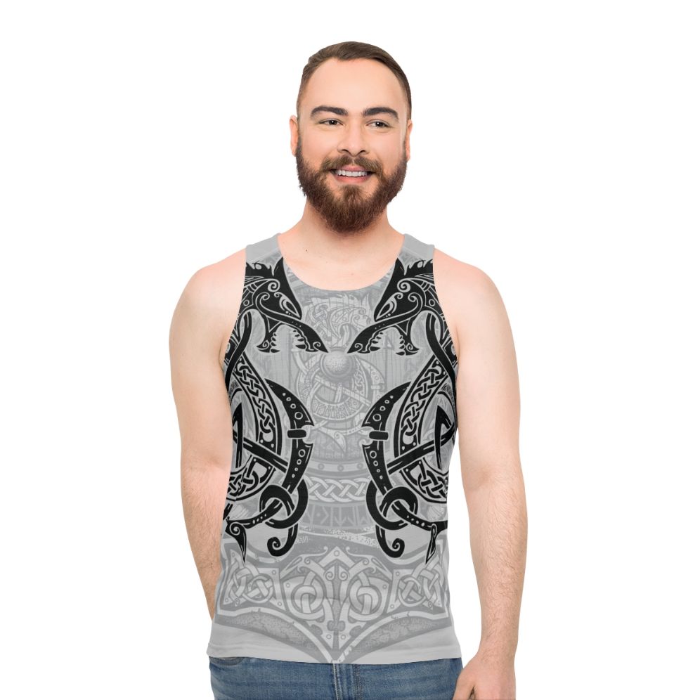 Fighting Fenrir Unisex Black Tank Top