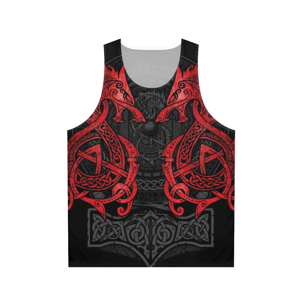 Fighting Fenrir Red Unisex Tank Top
