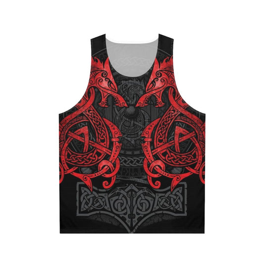 Fighting Fenrir Red Unisex Tank Top