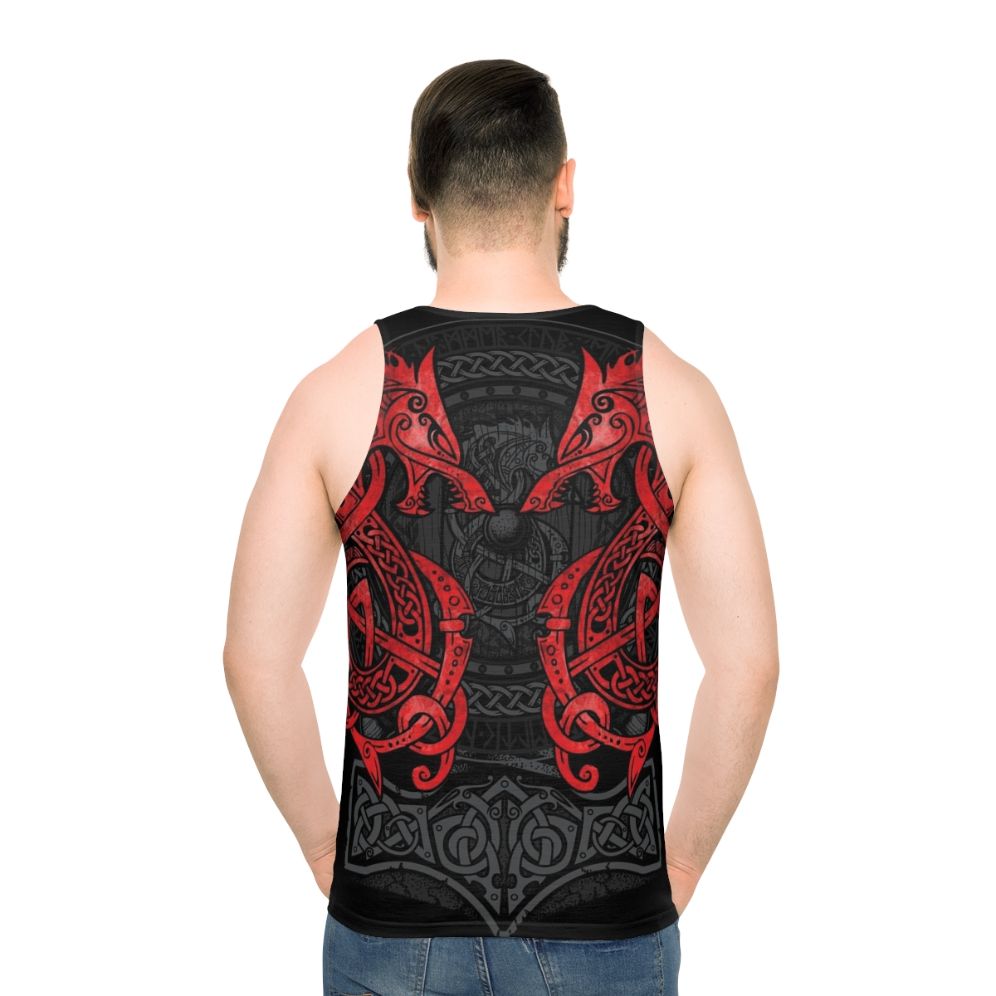 Fighting Fenrir Red Unisex Tank Top