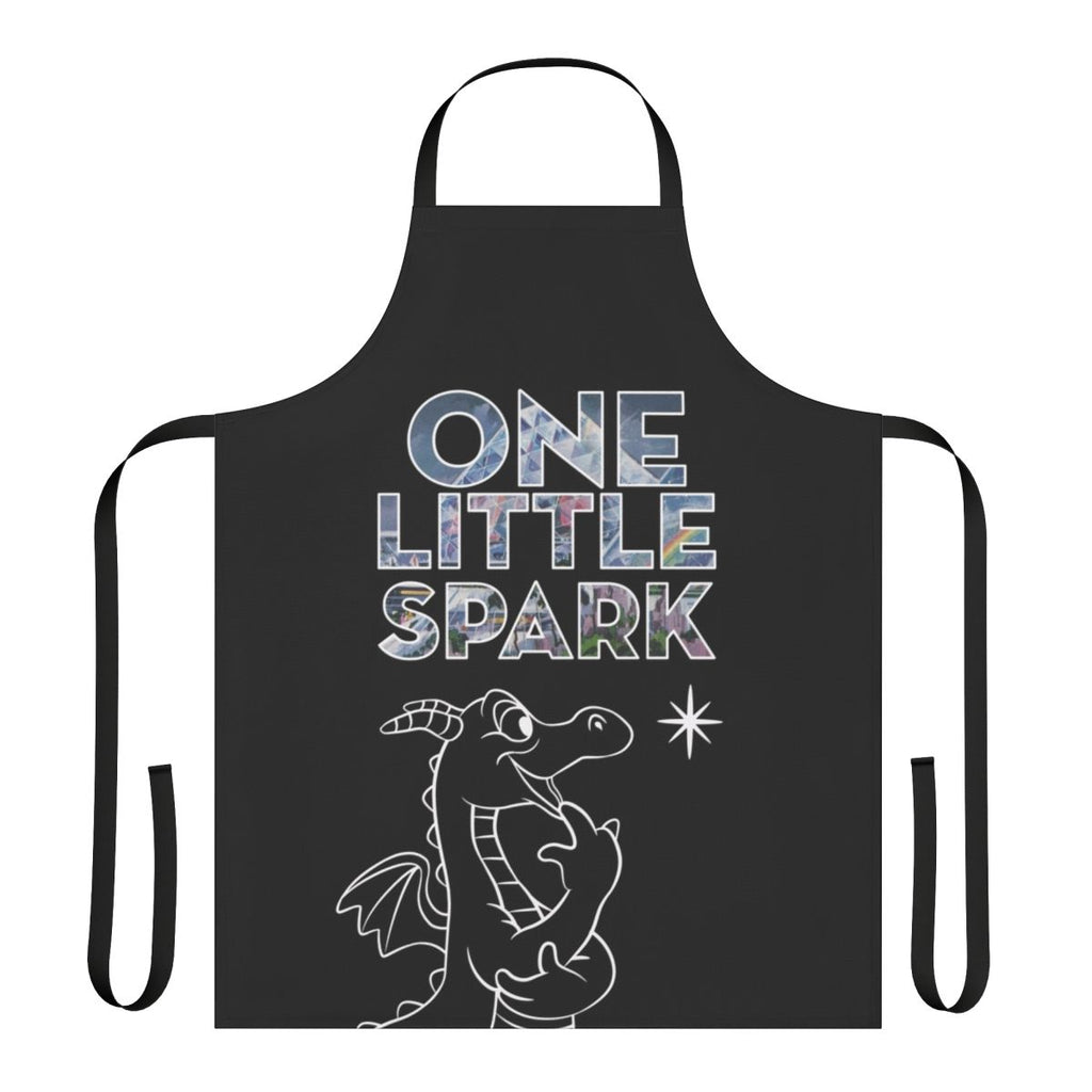 Figment-inspired black apron with a whimsical design, perfect for the Disney enthusiast