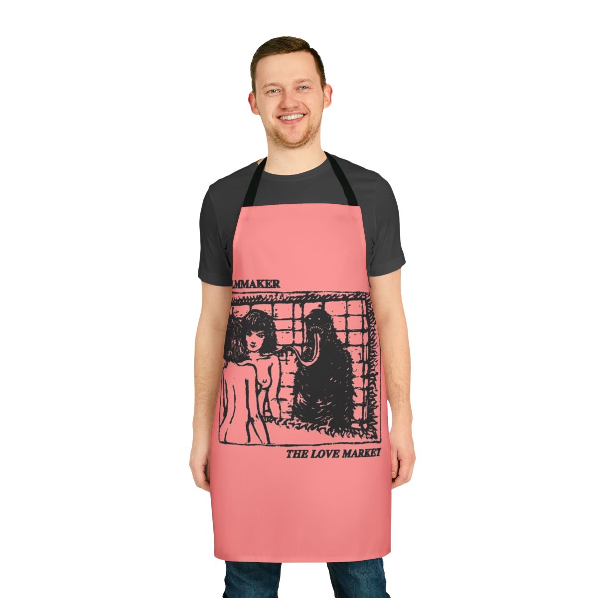 Filmmaker-Inspired Apron with Retro Music and Synthwave Designs