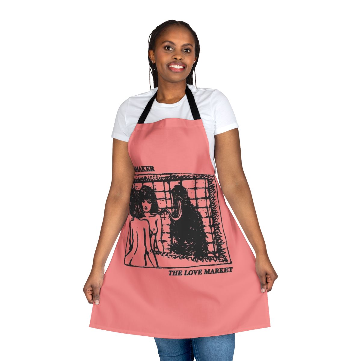 Filmmaker-Inspired Apron with Retro Music and Synthwave Designs