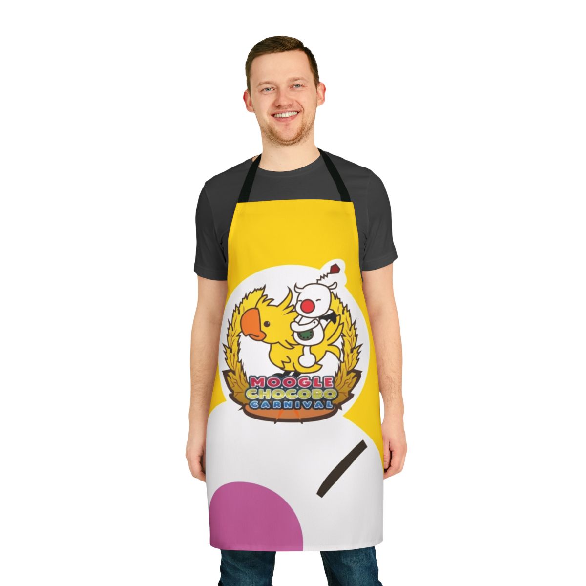 Final Fantasy-themed apron featuring Chocobo Festival design