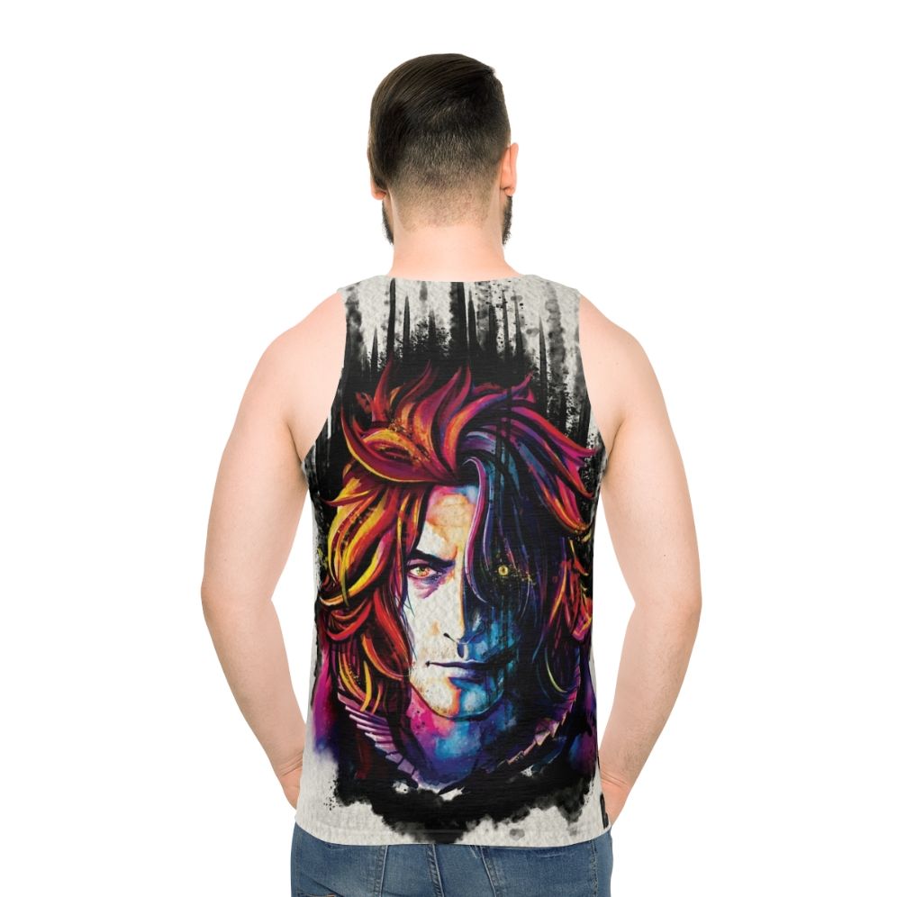 Final Fantasy inspired unisex tank top with "A Man of No Consequence" text