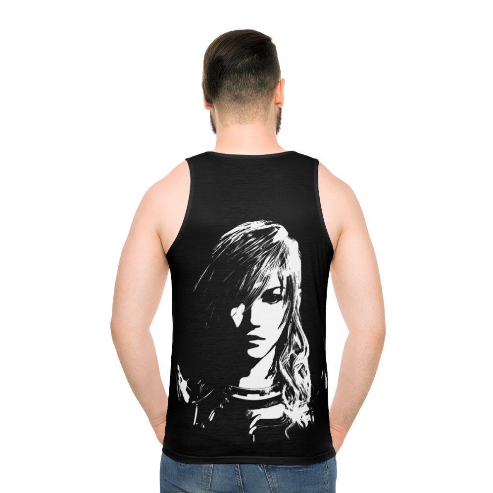 Final Fantasy XIII Lightning Black and White Unisex Tank Top