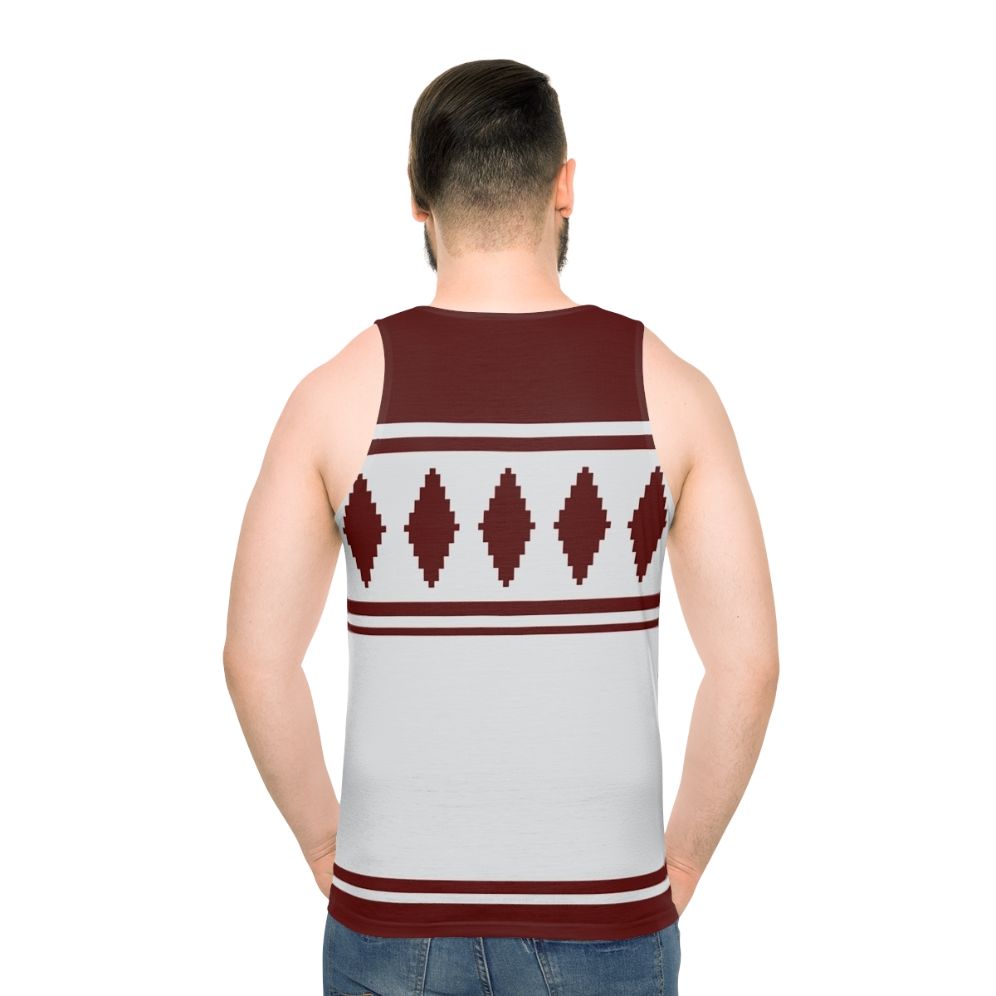 Unisex tank top with traditional Finnish Jussipaita pattern