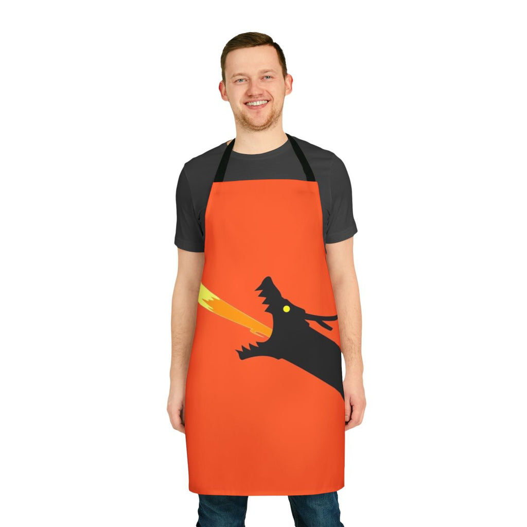 A fire-breathing dragon-themed apron inspired by the anime "Miss Kobayashi's Dragon Maid"