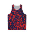 Fireblu unisex tank top with doom-inspired design