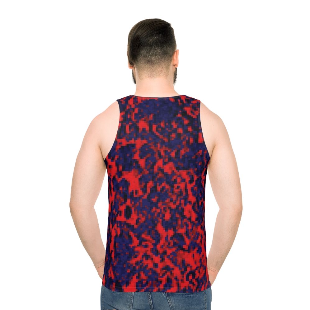 Fireblu unisex tank top with doom-inspired design