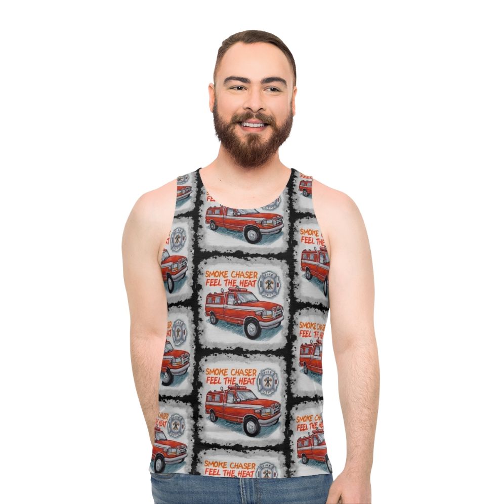 Firefighter fire rescue unisex tank top