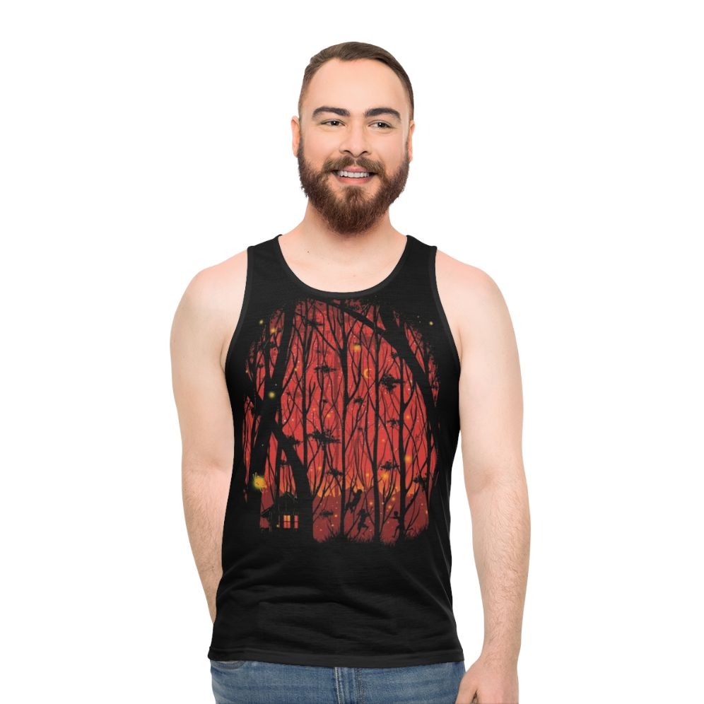 Fireflies nature graphic unisex tank top