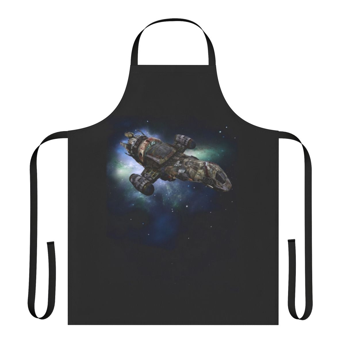 Firefly-themed apron with Serenity spaceship design