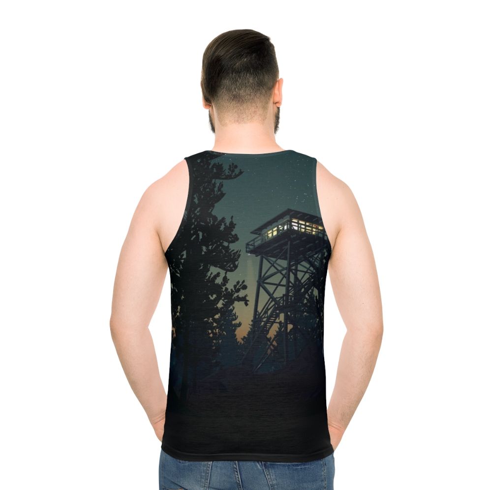 Firewatch 4K minimalist art design unisex tank top