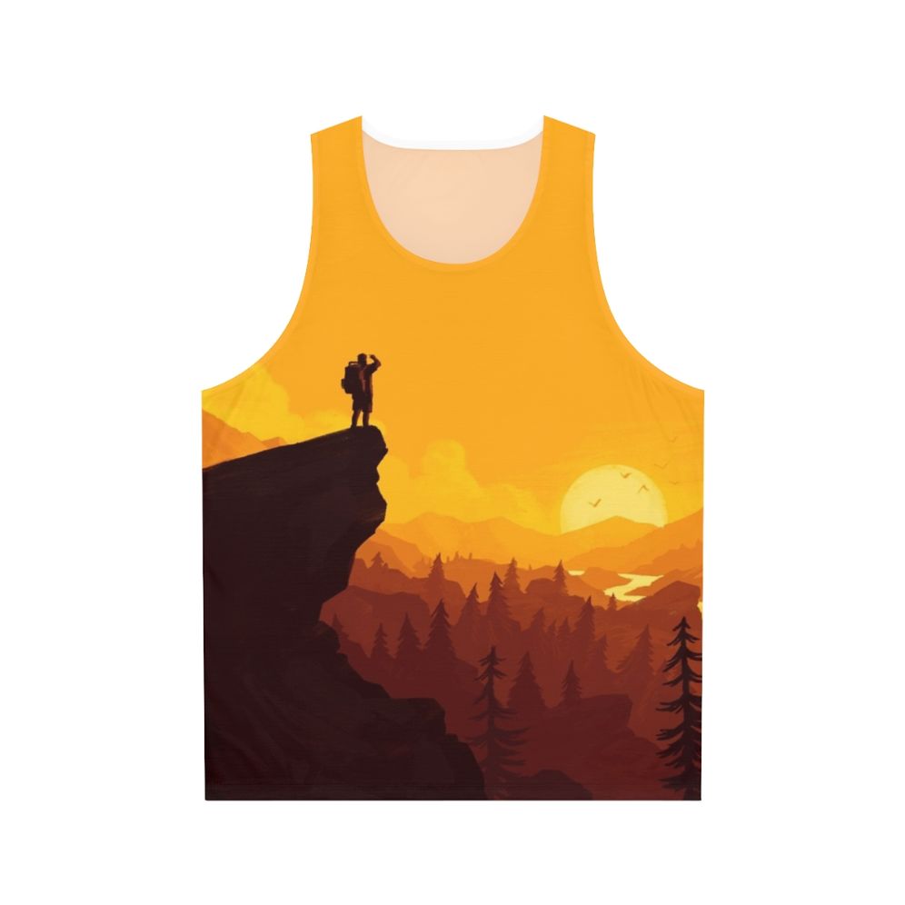 Firewatch landscape art 4K unisex tank top