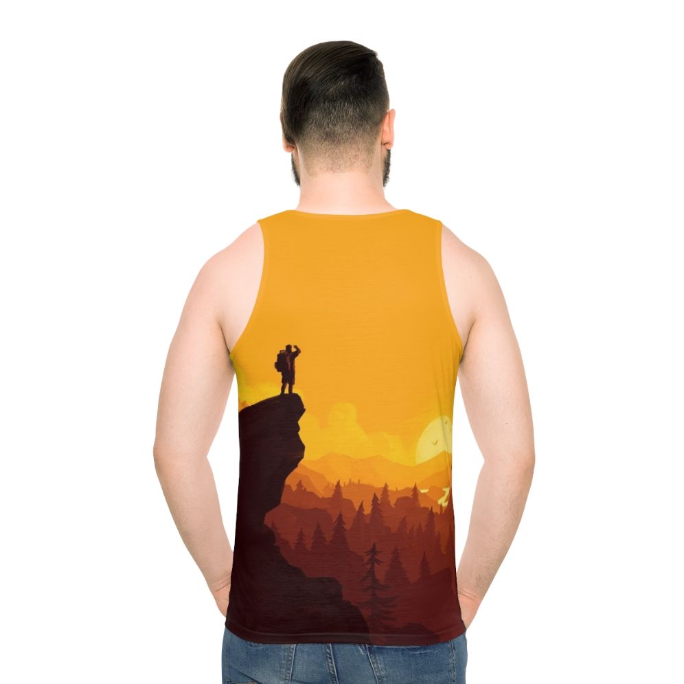 Firewatch landscape art 4K unisex tank top