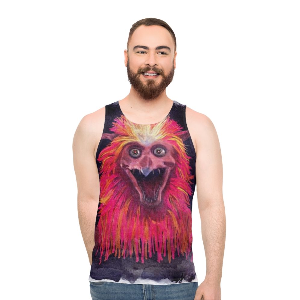 Firey unisex tank top featuring monster and creature designs