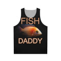 Fish daddy unisex tank top featuring an african cichlid design
