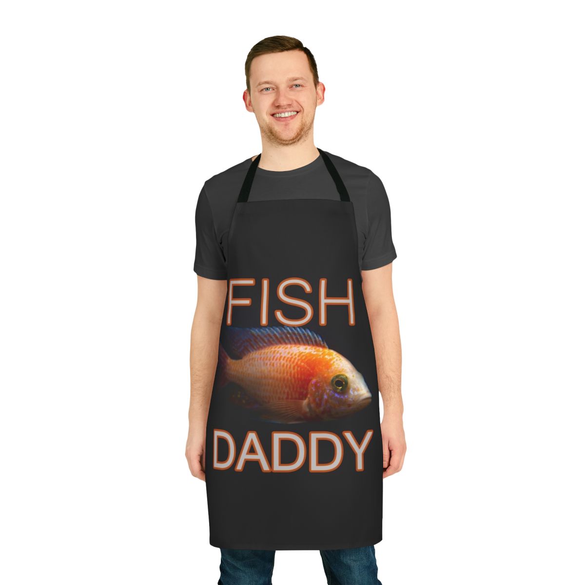 Fish Daddy Apron with Vibrant Underwater Aquatic Motif