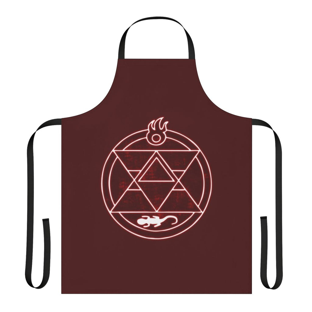 Flame Alchemist inspired apron with fiery design
