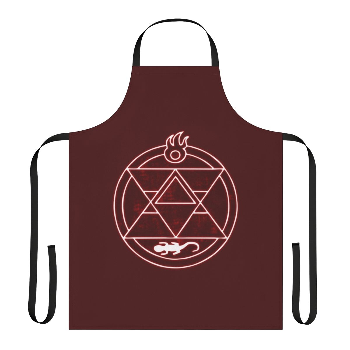 Flame Alchemist inspired apron with fiery design