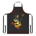 Jaco Pastorius-inspired flame pattern apron for jazz and fusion music fans