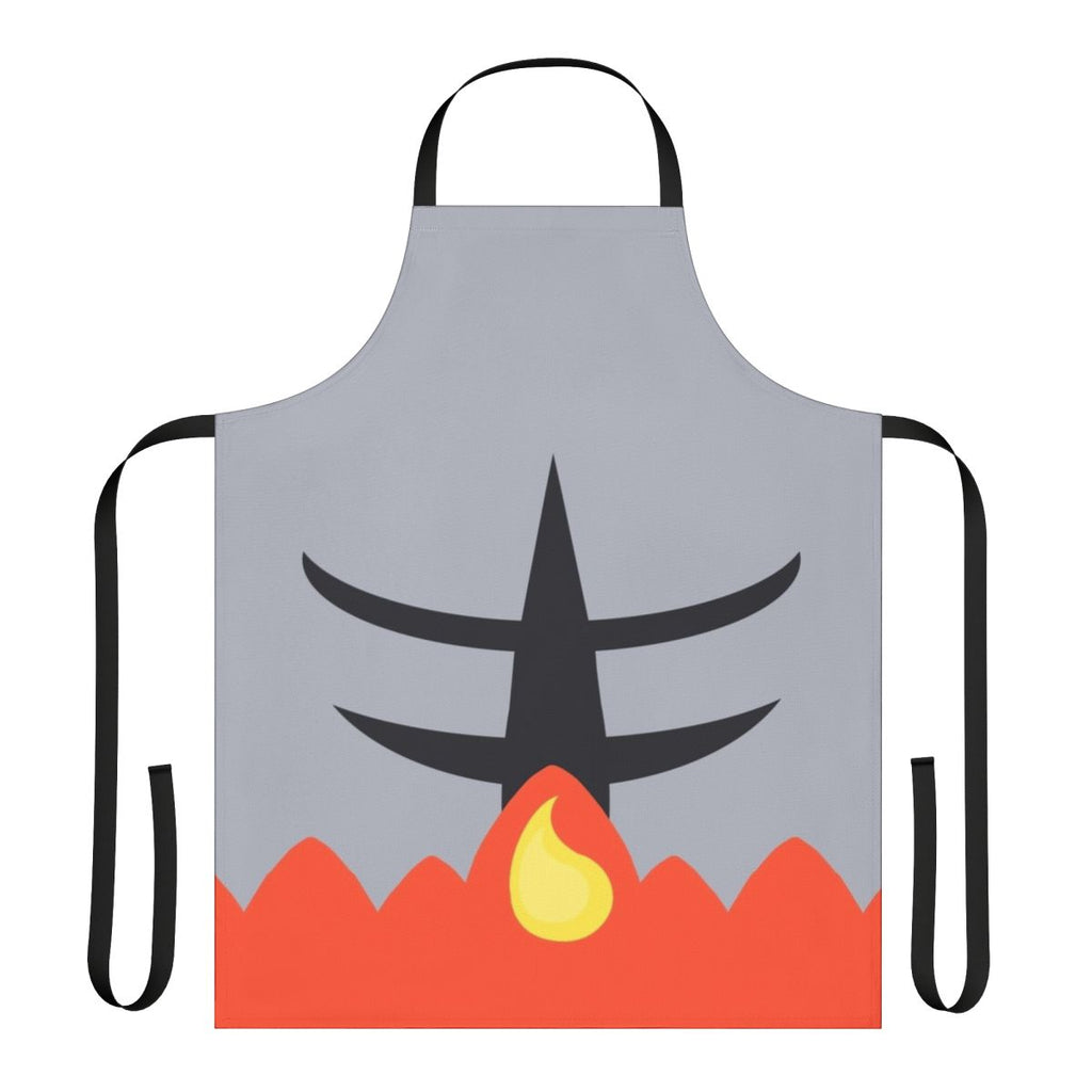 Flame-Inspired Pokemon-Style Apron featuring fire-type Pokemon designs
