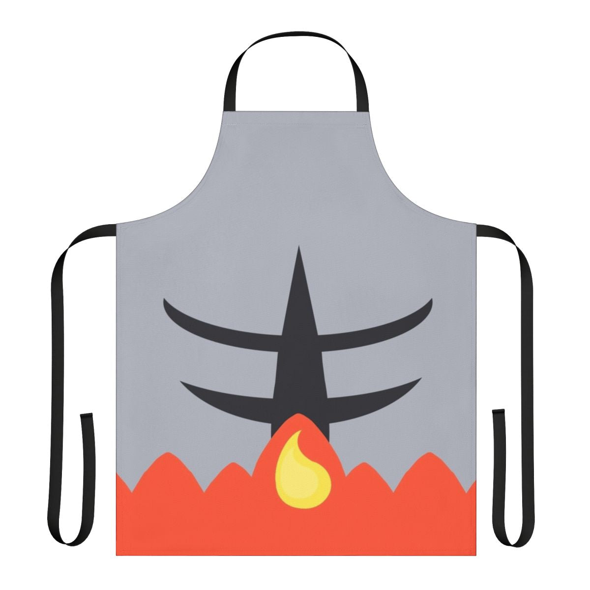 Flame-Inspired Pokemon-Style Apron featuring fire-type Pokemon designs
