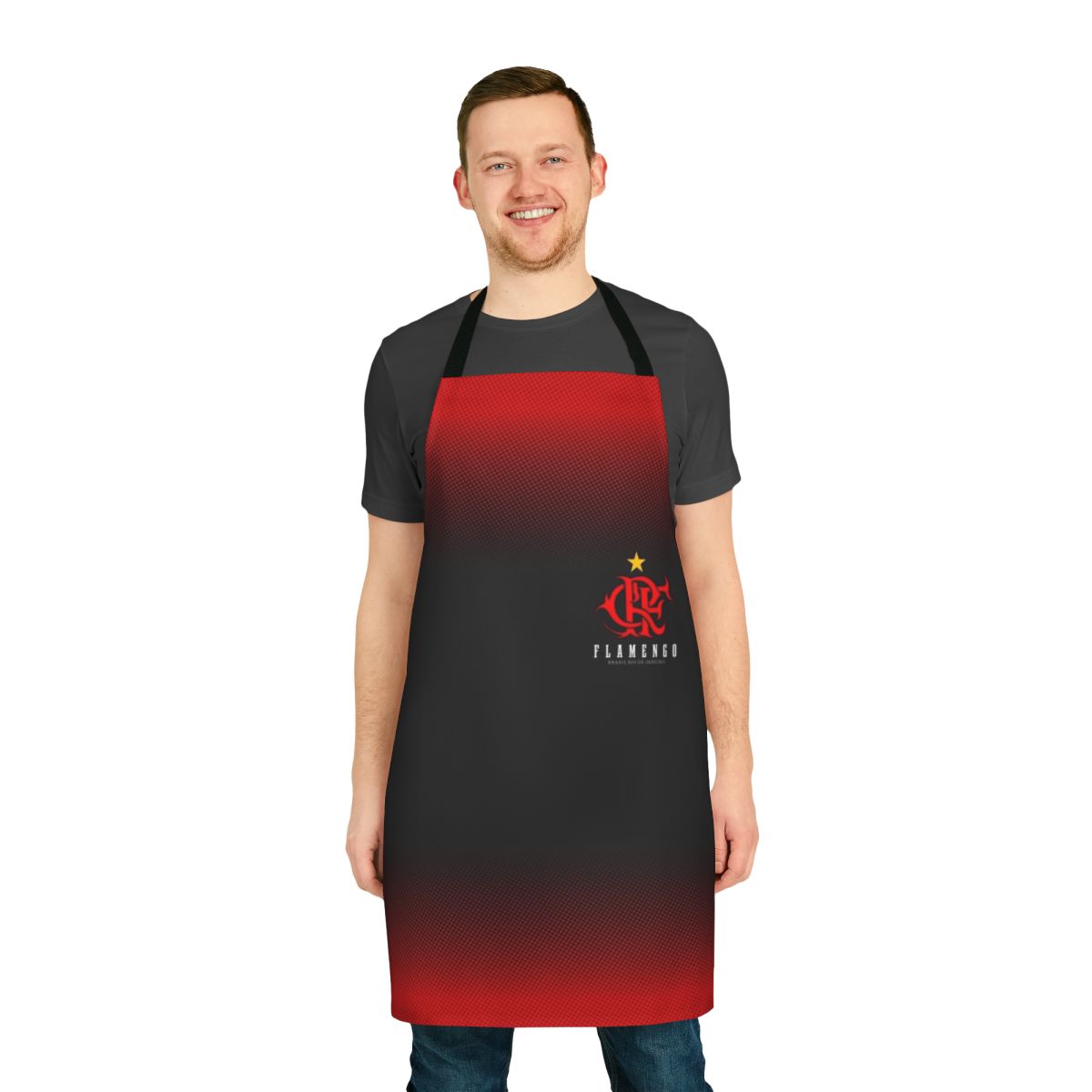 Flamengo Futebol Inspired Apron with Brazil Flag Colors