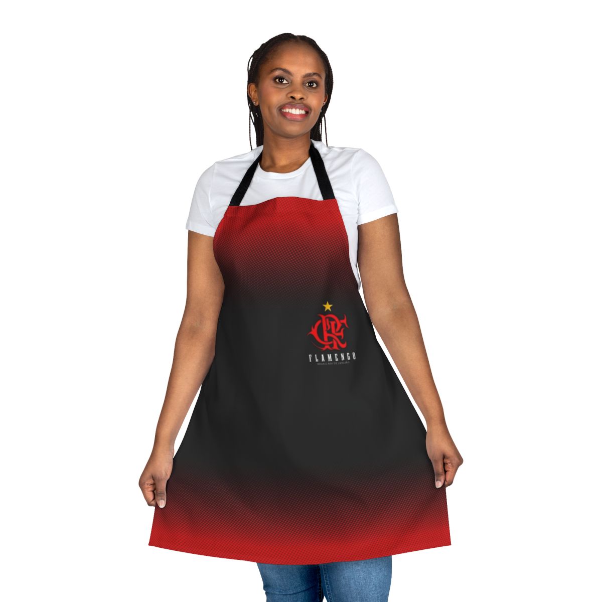 Flamengo Futebol Inspired Apron with Brazil Flag Colors