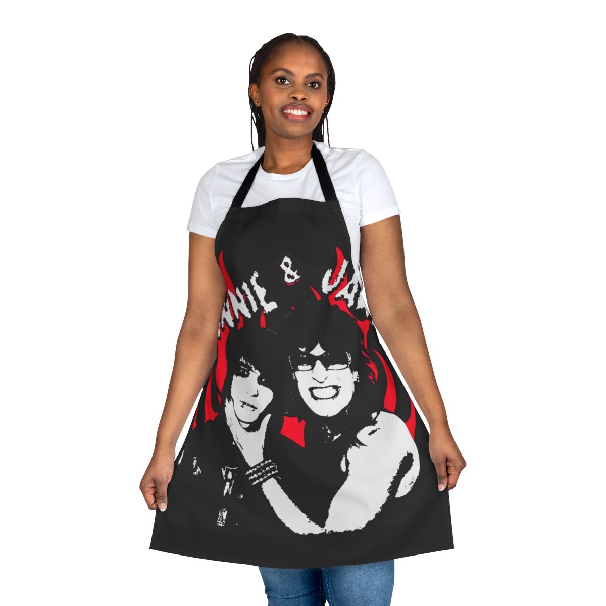 Jake and Johnnie-inspired flames design apron