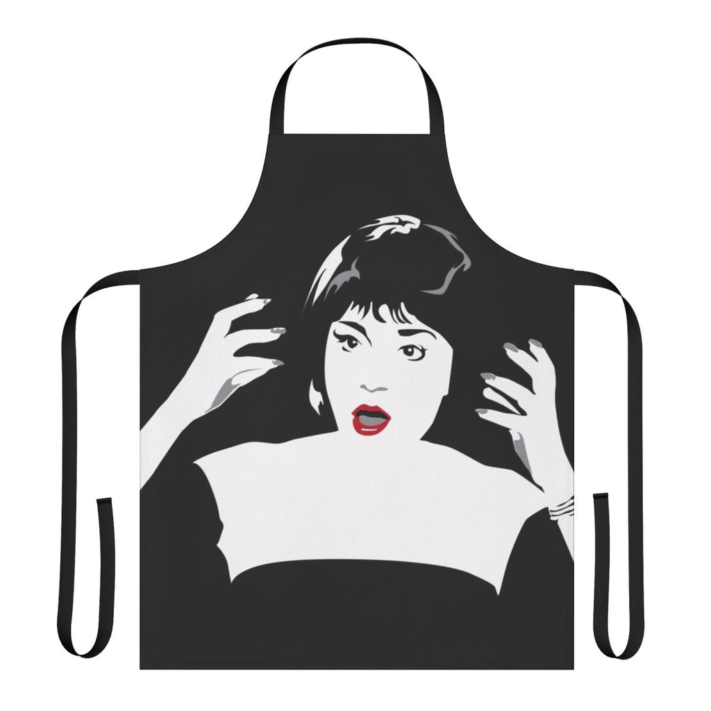 Flames On The Side Of My Face Apron with Madeline Kahn movie quote