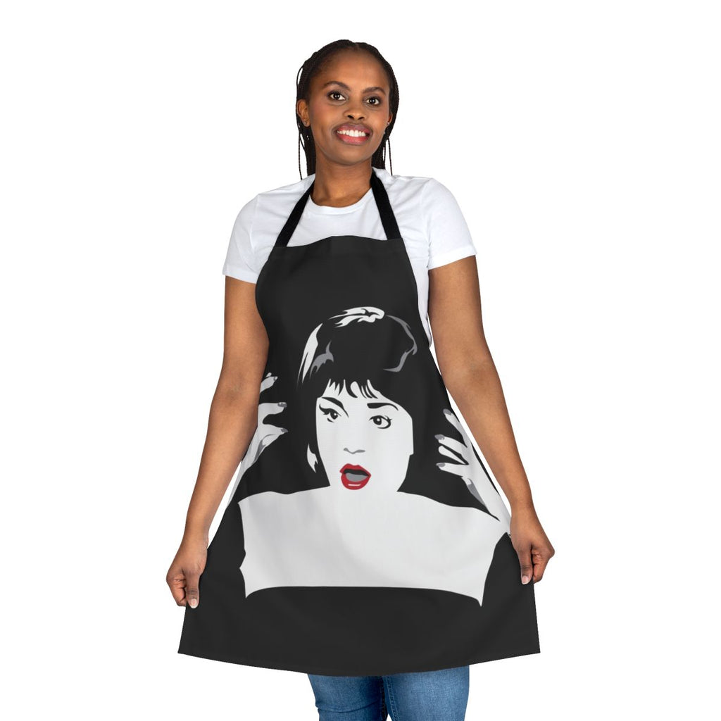 Flames On The Side Of My Face Apron with Madeline Kahn movie quote