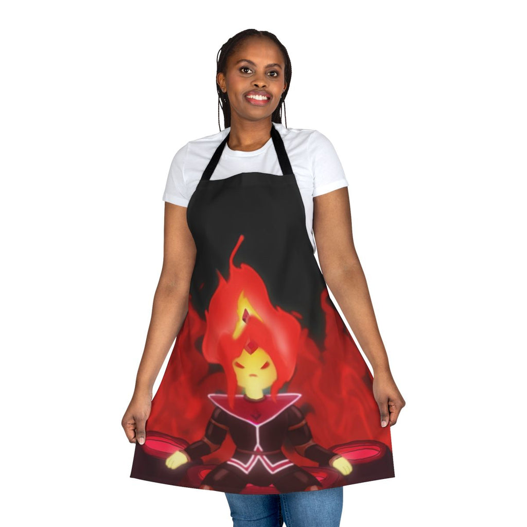Apron featuring the character Flame Princess from the cartoon series Adventure Time